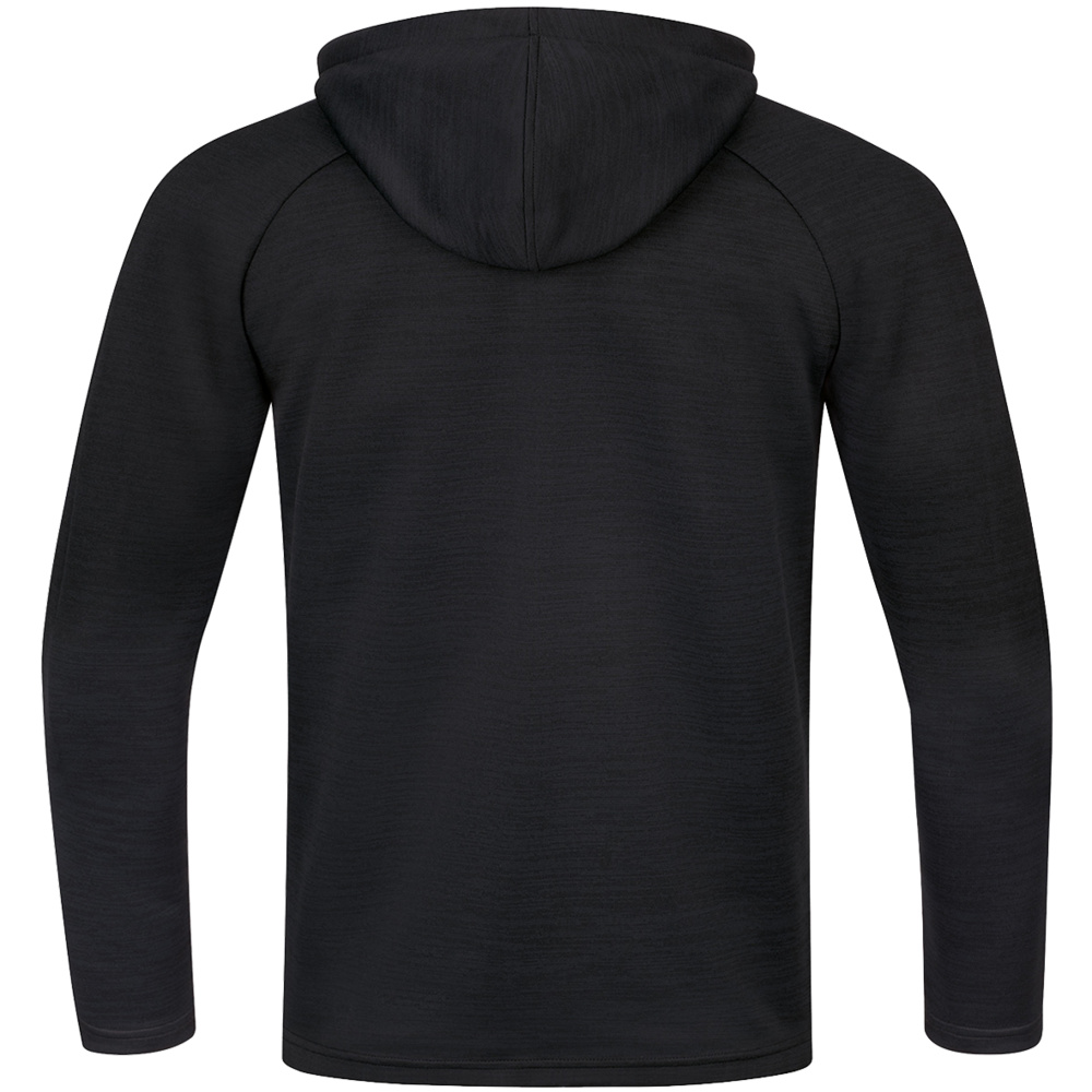 LEISURE JACKET JAKO CHALLENGE WITH HOOD, BLACK MELANGE-CITRO MEN. 