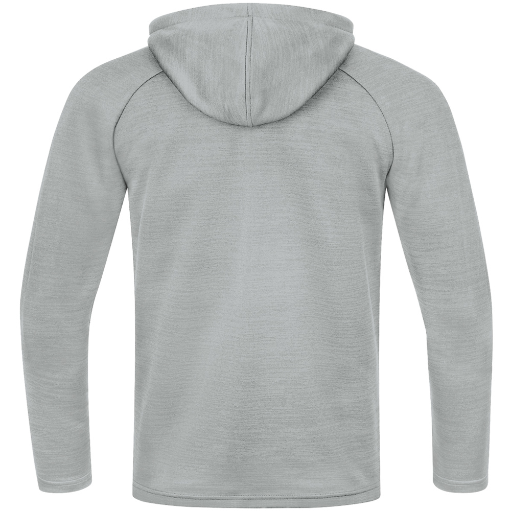 LEISURE JACKET JAKO CHALLENGE WITH HOOD, LIGHT GREY MELANGE-LIGHT ANTHRA MEN. 