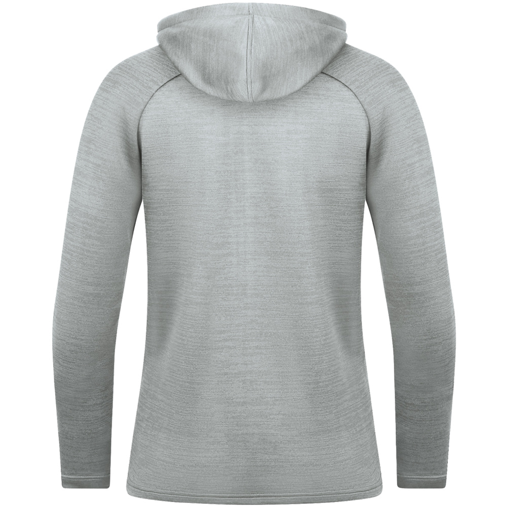 LEISURE JACKET JAKO CHALLENGE WITH HOOD, LIGHT GREY MELANGE-LIGHT ANTHRA WOMEN. 