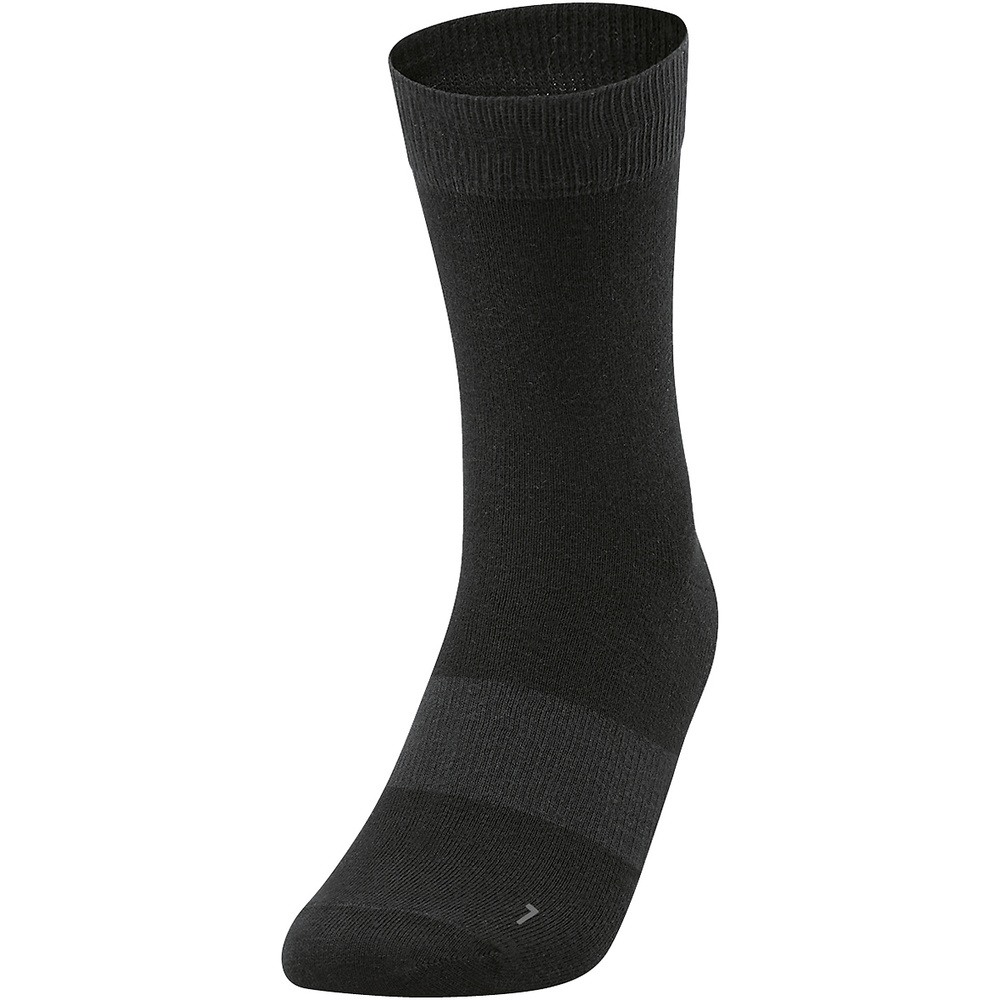 LEISURE SOCKS JAKO 3-PACK, BLACK. 