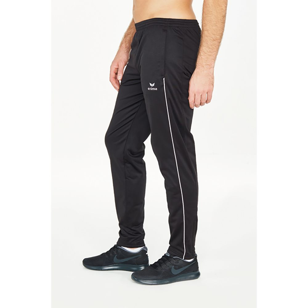 PANTALÓN ERIMA SHOOTER POLYESTER PANTS 2.0, NEGRO-BLANCO HOMBRE. 