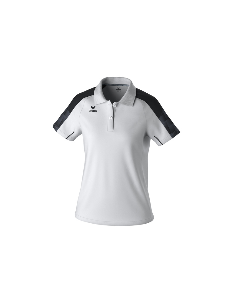 POLO ERIMA EVO STAR, BLANCO-NEGRO-MUJER 