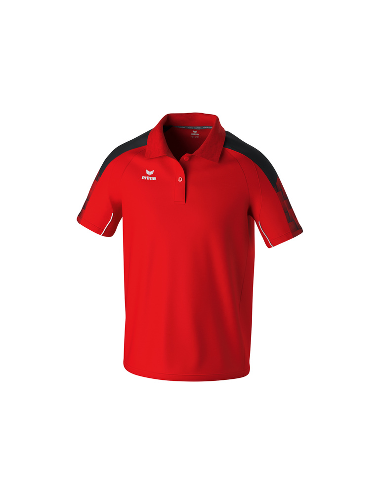 POLO ERIMA EVO STAR, ROJO-NEGRO-HOMBRE 