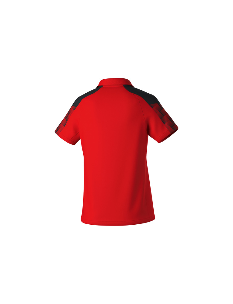 POLO ERIMA EVO STAR, ROJO-NEGRO-MUJER 