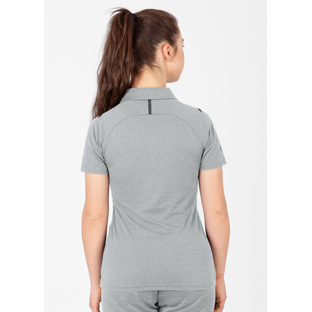 POLO JAKO CHALLENGE, GREY MELANGE-LIGHT ANTHRA WOMEN. 