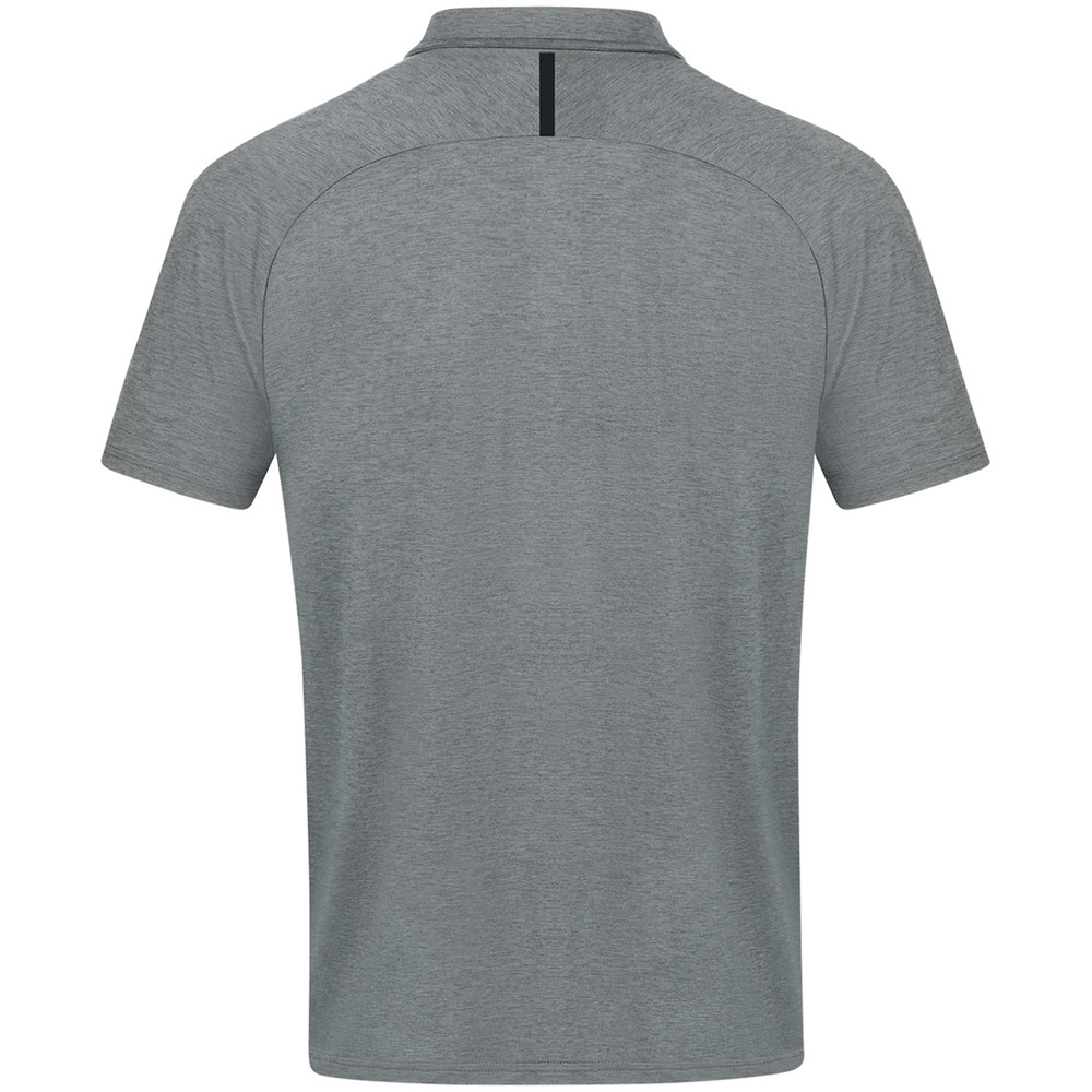 POLO JAKO CHALLENGE, STONE GREY MELANGE-BLACK MEN. 