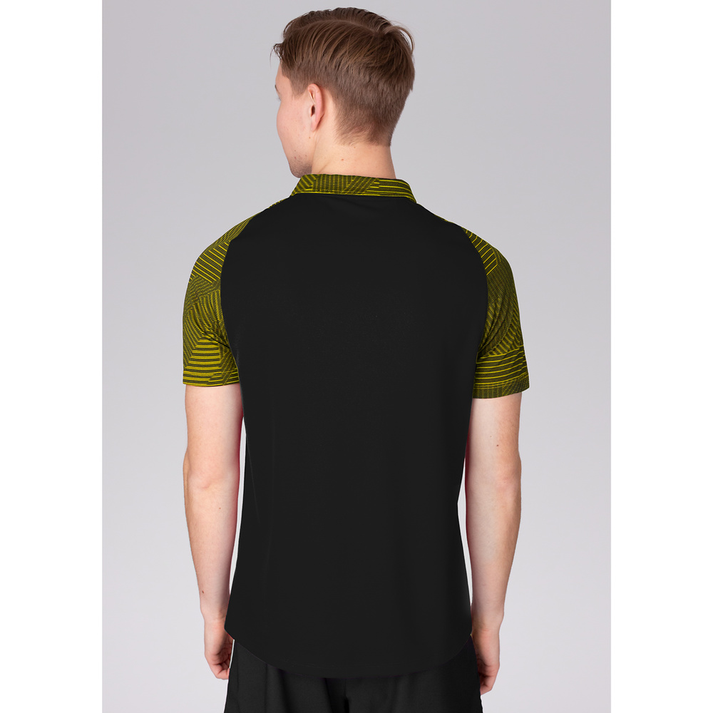 POLO JAKO PERFORMANCE, BLACK-SOFT YELLOW MEN. 