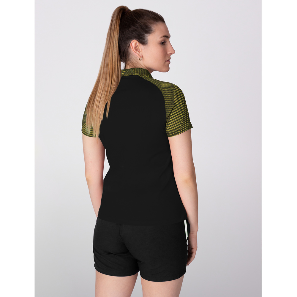 POLO JAKO PERFORMANCE, BLACK-SOFT YELLOW WOMEN. 