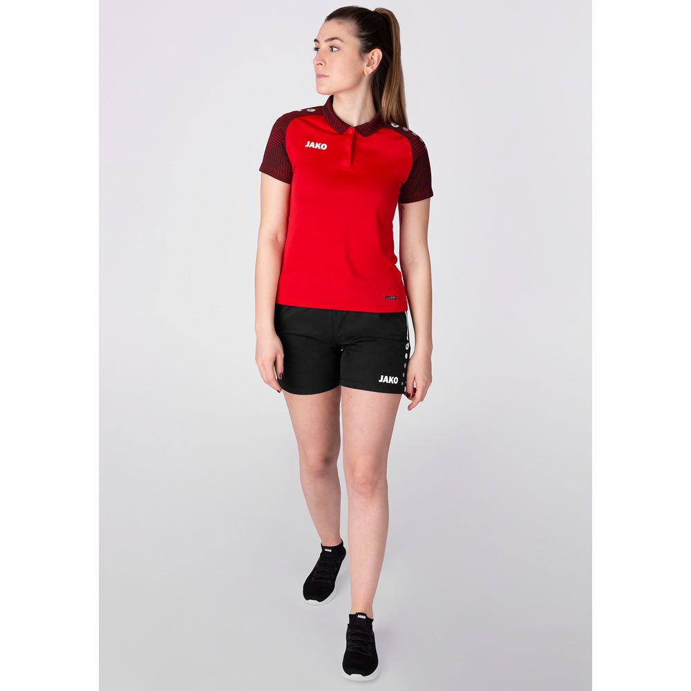 POLO JAKO PERFORMANCE, RED-BLACK WOMEN. 