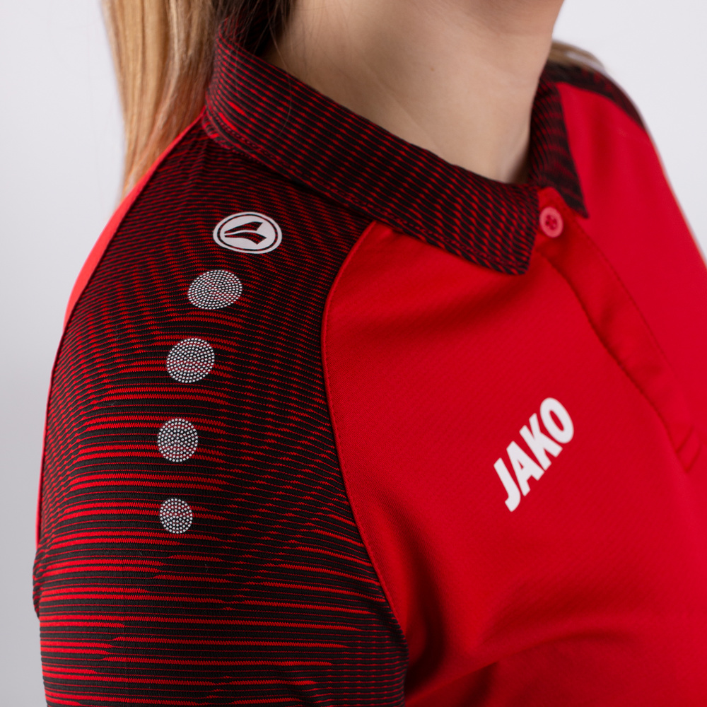 POLO JAKO PERFORMANCE, RED-BLACK WOMEN. 