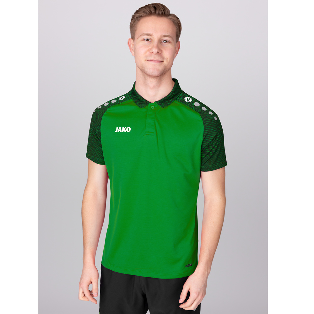 POLO JAKO PERFORMANCE, SOFT GREEN-BLACK KIDS. 