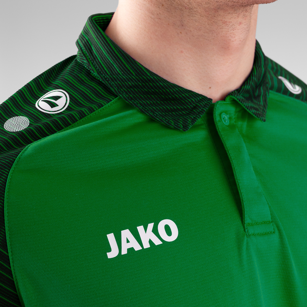 POLO JAKO PERFORMANCE, SOFT GREEN-BLACK MEN. 