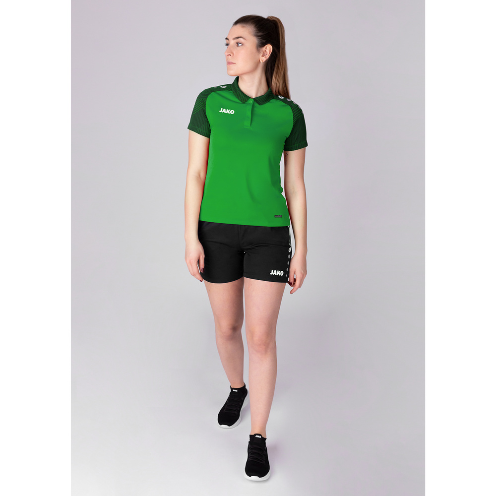 POLO JAKO PERFORMANCE, SOFT GREEN-BLACK WOMEN. 