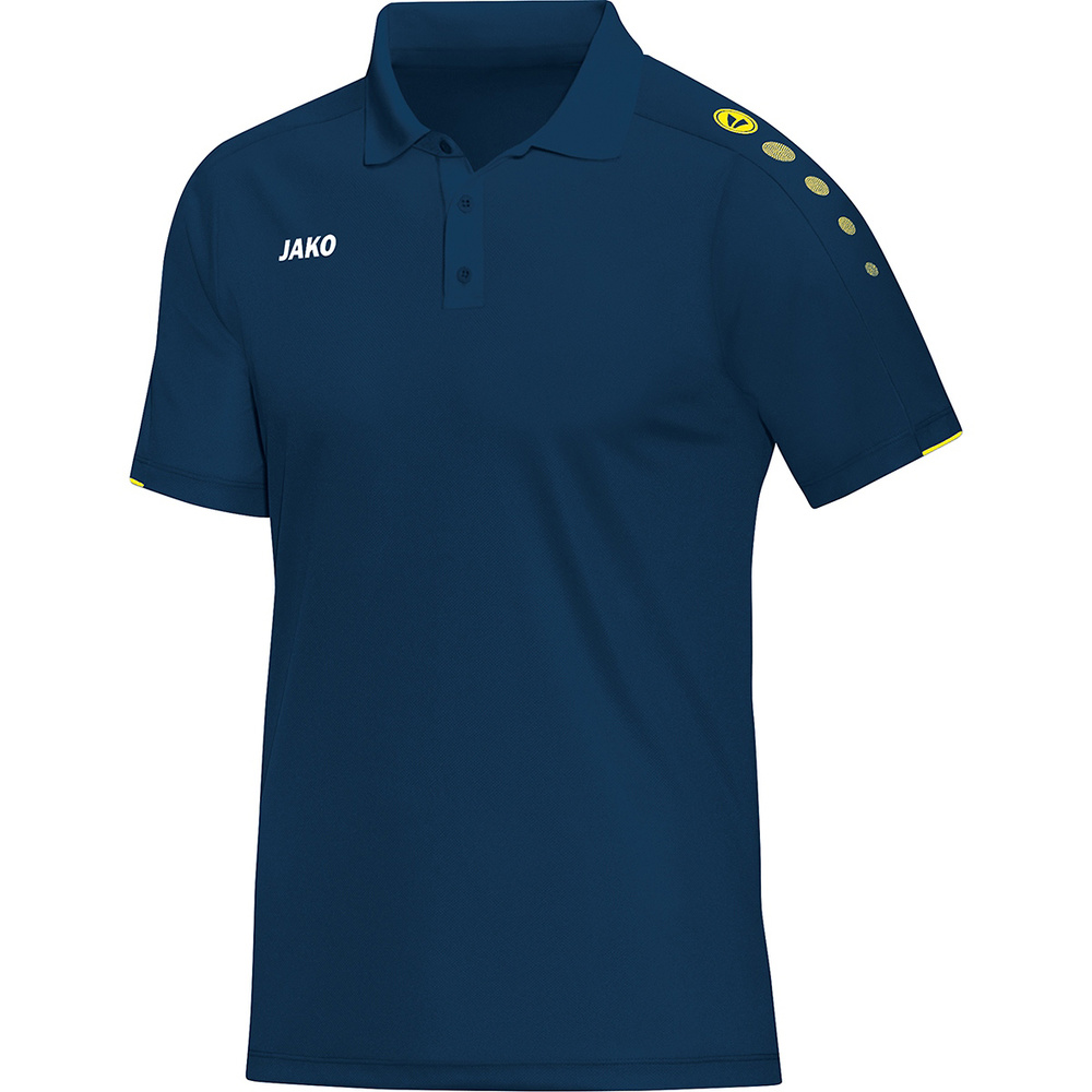 POLO SHIRT JAKO CLASSICO, NIGHT BLUE-CITRO KIDS. 