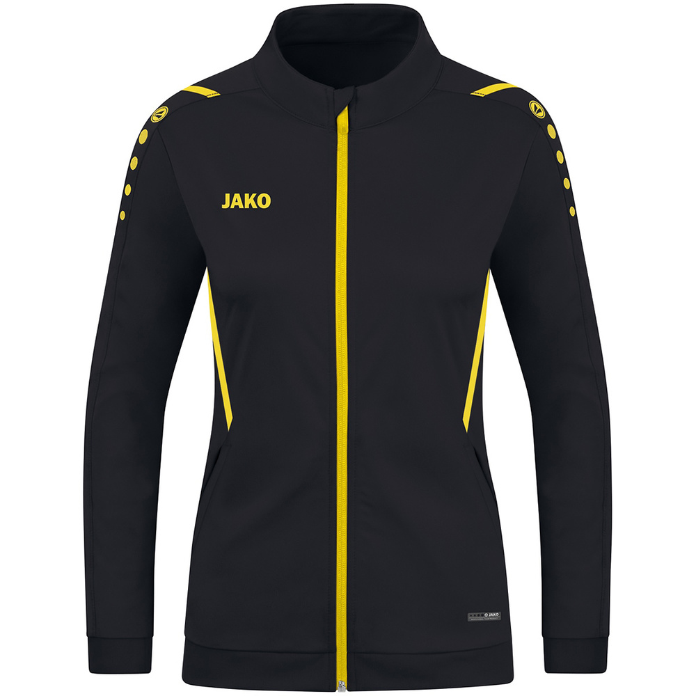 POLYESTER JACKET JAKO CHALLENGE, BLACK-CITRO WOMEN. 