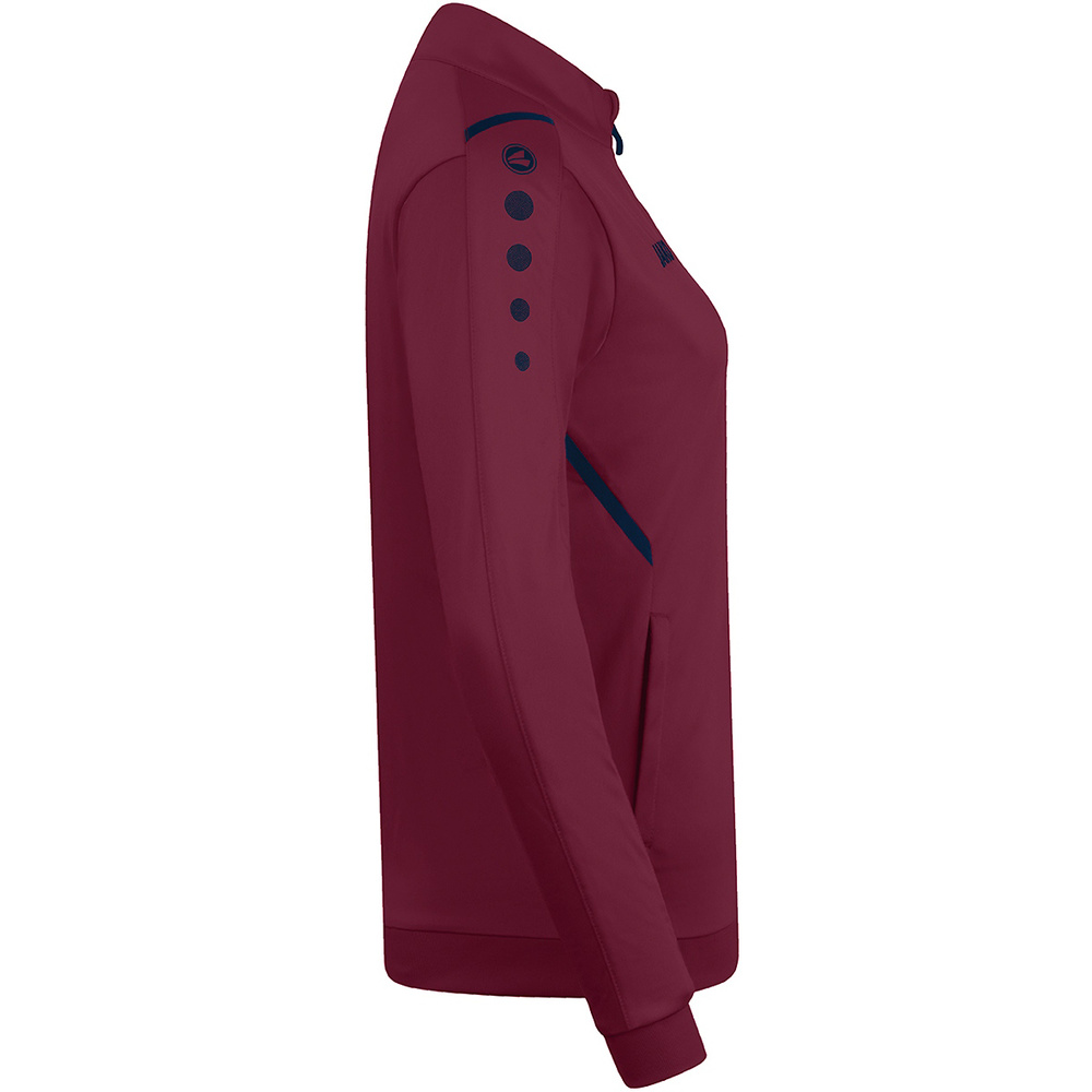 POLYESTER JACKET JAKO CHALLENGE, MAROON-SEABLUE WOMEN. 