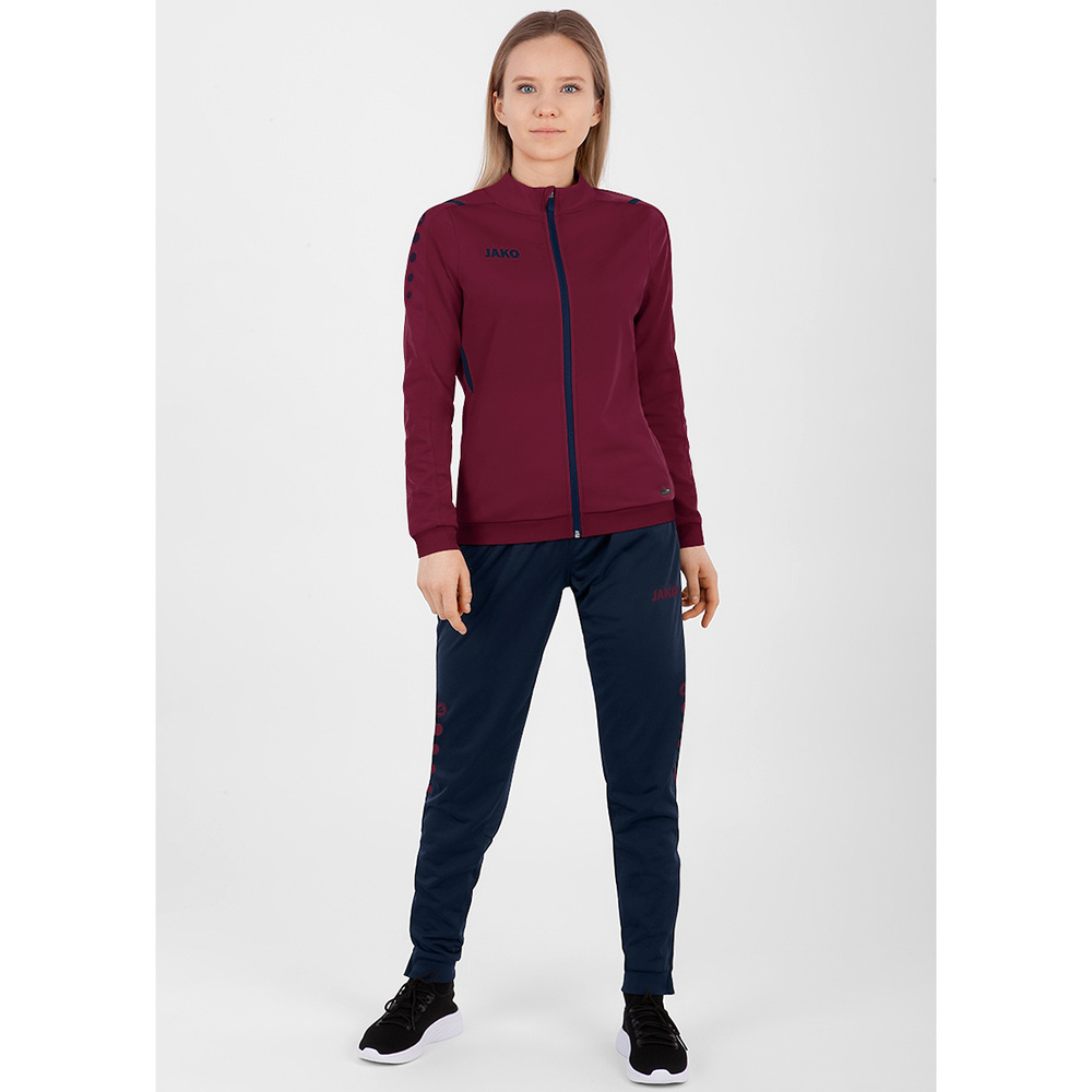 POLYESTER JACKET JAKO CHALLENGE, MAROON-SEABLUE WOMEN. 