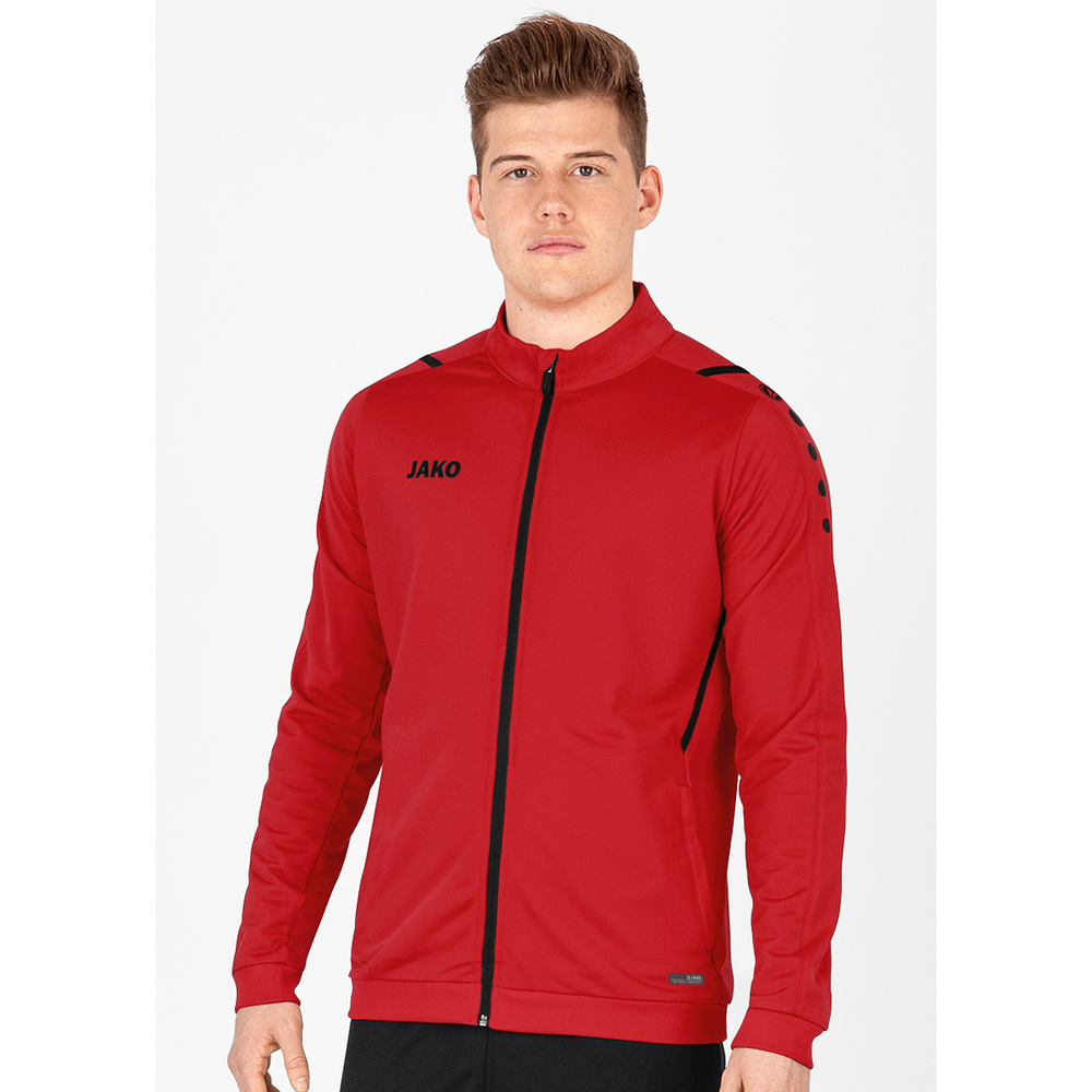 POLYESTER JACKET JAKO CHALLENGE, RED-BLACK MEN. 