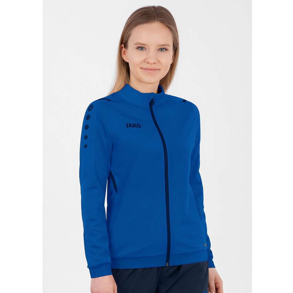 POLYESTER JACKET JAKO CHALLENGE, ROYAL-SEABLUE WOMEN. 