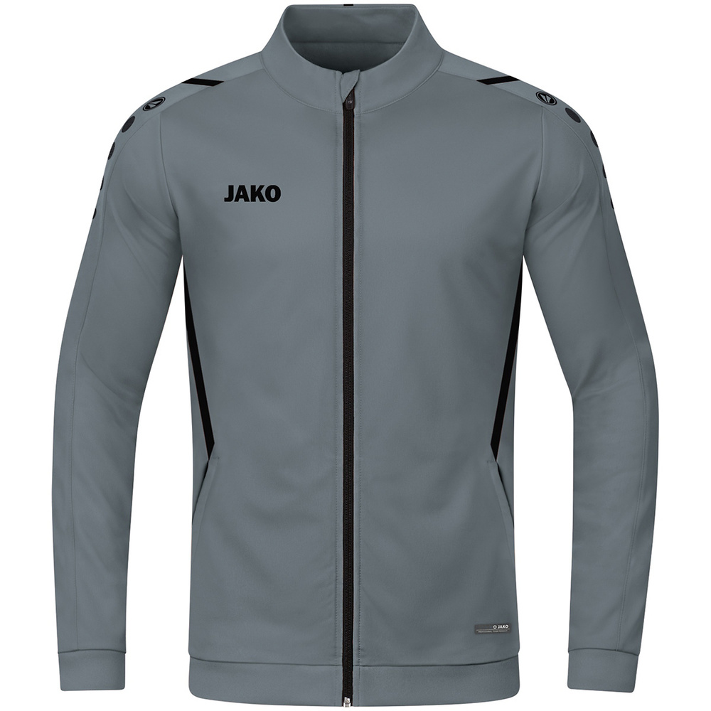 POLYESTER JACKET JAKO CHALLENGE, STONE GREY-BLACK MEN. 