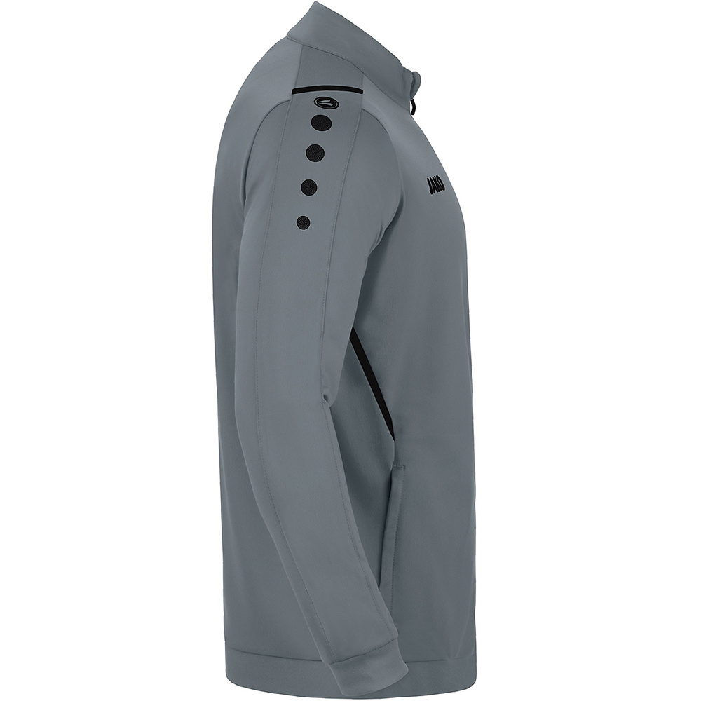 POLYESTER JACKET JAKO CHALLENGE, STONE GREY-BLACK MEN. 