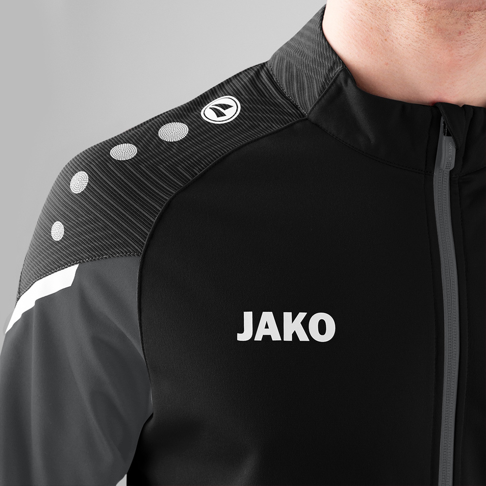 POLYESTER JACKET JAKO PERFORMANCE, BLACK-ANTHRA LIGHT MEN. 