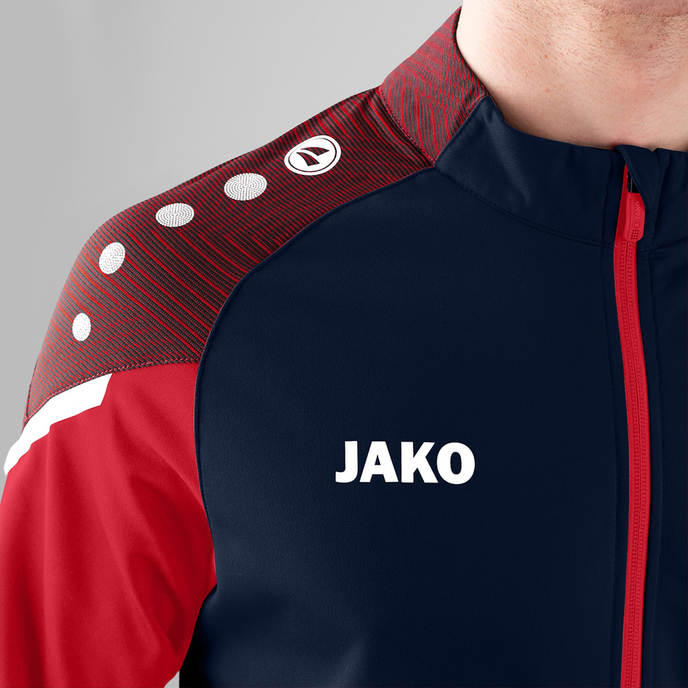 POLYESTER JACKET JAKO PERFORMANCE, SEABLUE-RED MEN. 