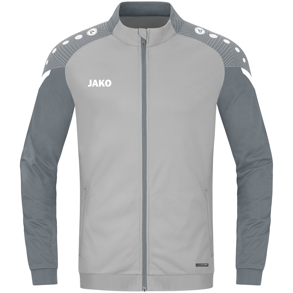 POLYESTER JACKET JAKO PERFORMANCE, SOFT GREY-STONE GREY KIDS. 