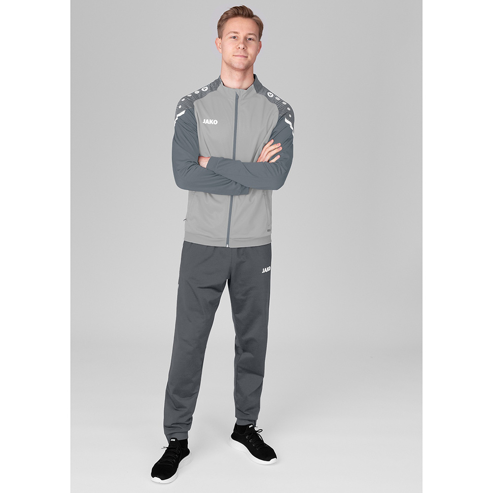 POLYESTER JACKET JAKO PERFORMANCE, SOFT GREY-STONE GREY MEN. 