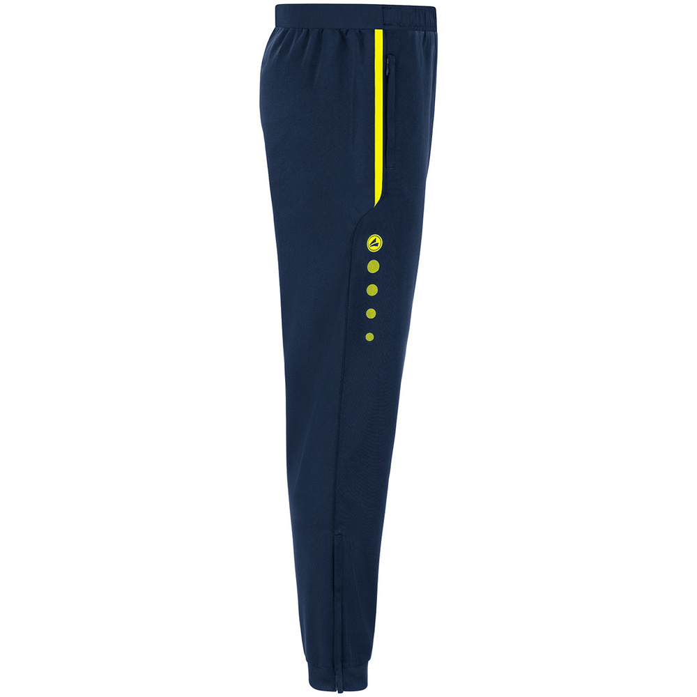 POLYESTER TROUSERS JAKO ALLROUND, SEABLUE-NEON YELLOW KIDS. 