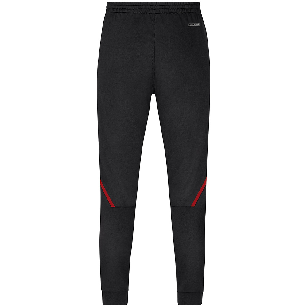 POLYESTER TROUSERS JAKO CHALLENGE, BLACK-RED MEN. 