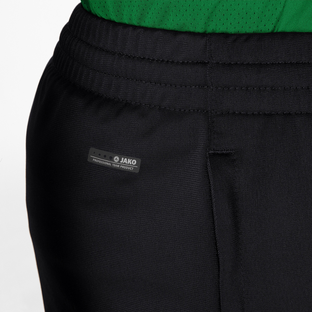 POLYESTER TROUSERS JAKO CHALLENGE, BLACK-SPORT. GREEN MEN. 