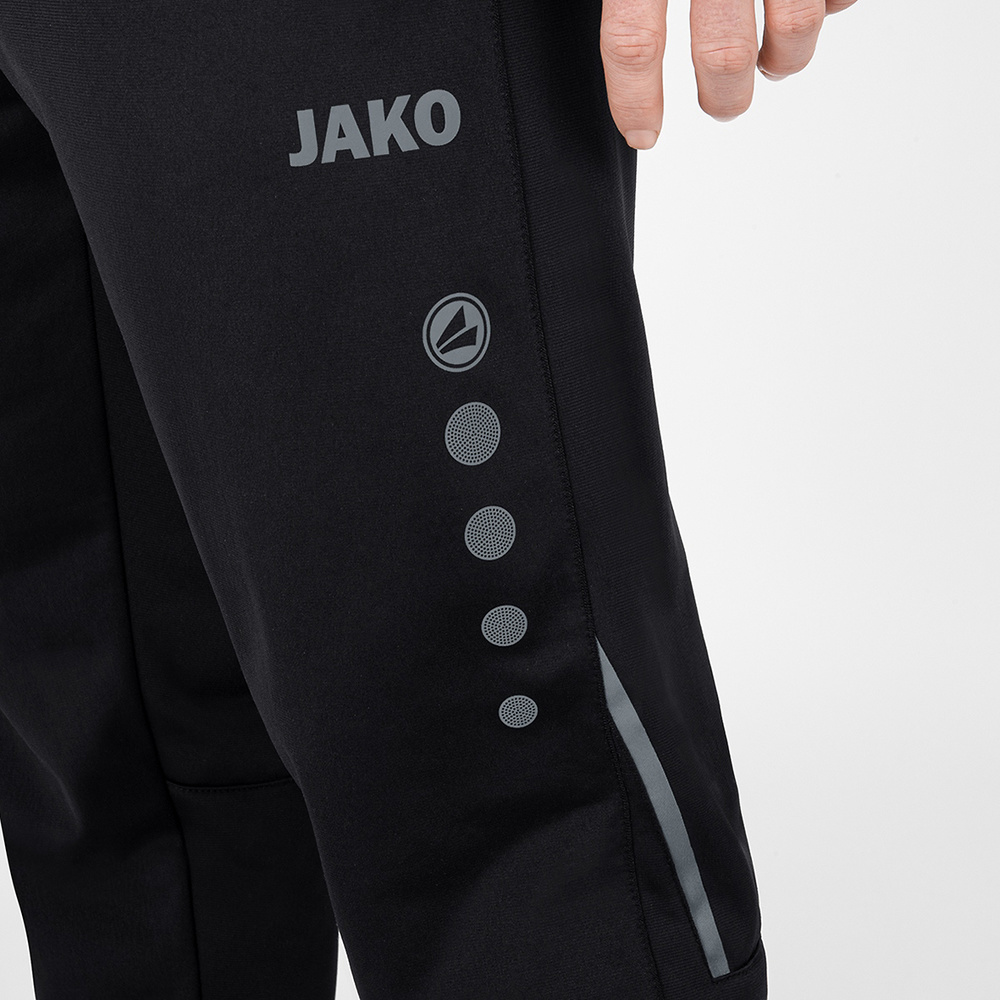 POLYESTER TROUSERS JAKO CHALLENGE, BLACK-STONE GREY KIDS. 