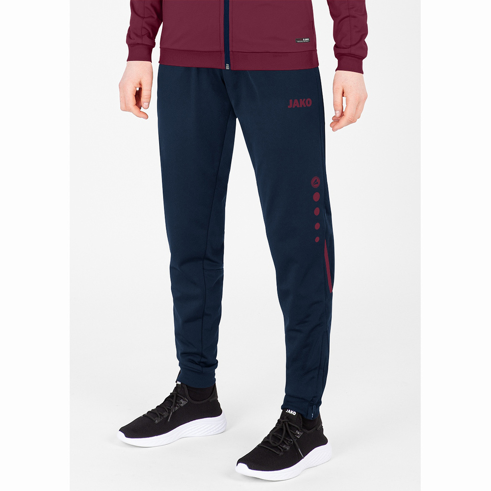 POLYESTER TROUSERS JAKO CHALLENGE, SEABLUE-MAROON WOMEN. 