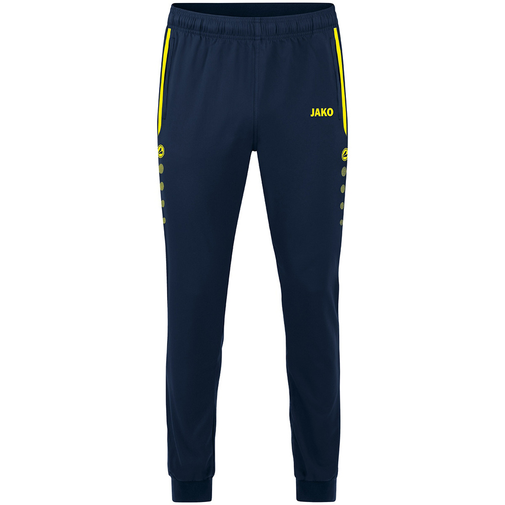 PRESENTATION TROUSERS JAKO ALLROUND, SEABLUE-NEON YELLOW-NEON YELLOW KIDS. 