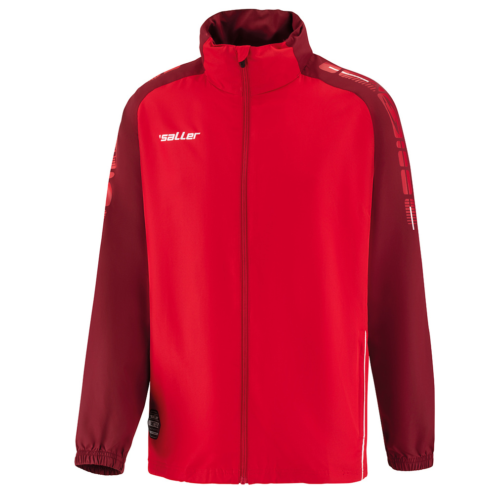 RAIN JACKET SALLERX.72, RED-BORDEAUX-WHITE UNISEX. 