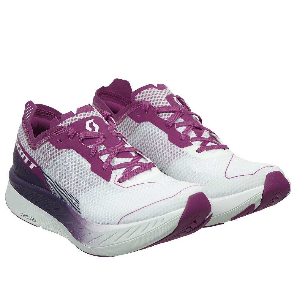 RUNNING SHOES SCOTT WS SPEED CARBON RC, WHITE-CARMINE PINK WOMAN. 