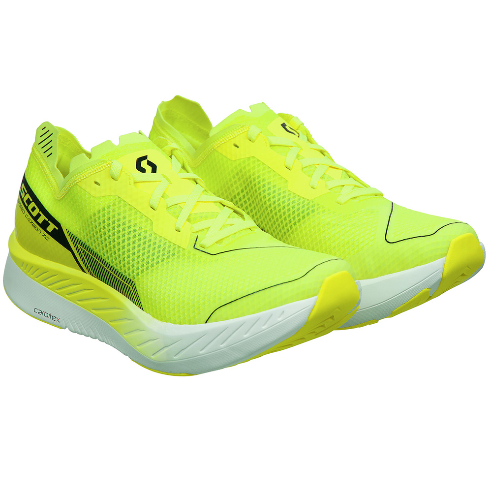 RUNNING SHOES SCOTT WS SPEED CARBON RC, YELLOW-WHITE WOMAN. 