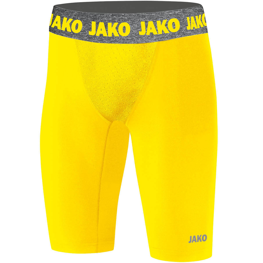 SHORT AJUSTADO JAKO COMPRESSION 2.0, AMARILLO NIÑO. 