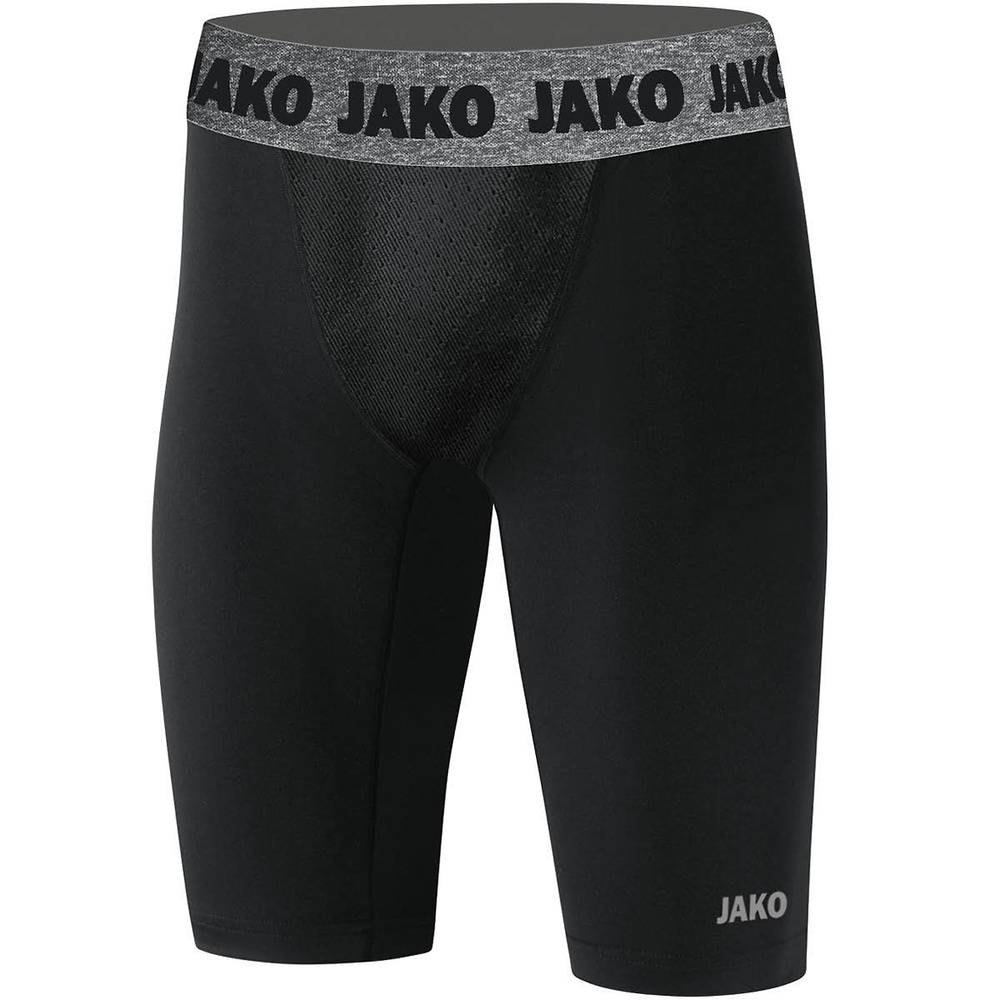 SHORT AJUSTADO JAKO COMPRESSION 2.0, NEGRO NIÑO. 