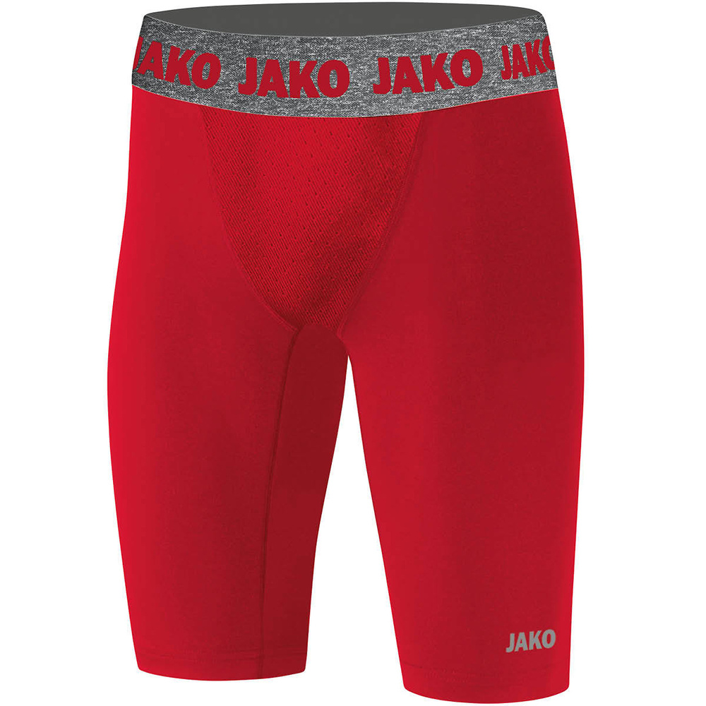 SHORT AJUSTADO JAKO COMPRESSION 2.0, ROJO NIÑO. 