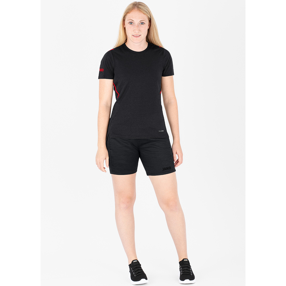 SHORTS JAKO CHALLENGE, BLACK MELANGE WOMEN. 