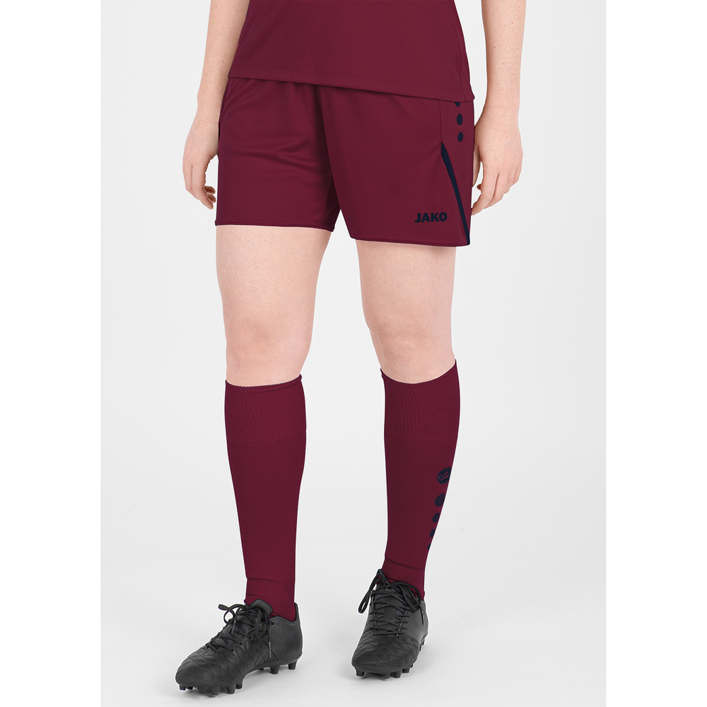 SHORTS JAKO CHALLENGE, MAROON-SEABLUE WOMEN. 