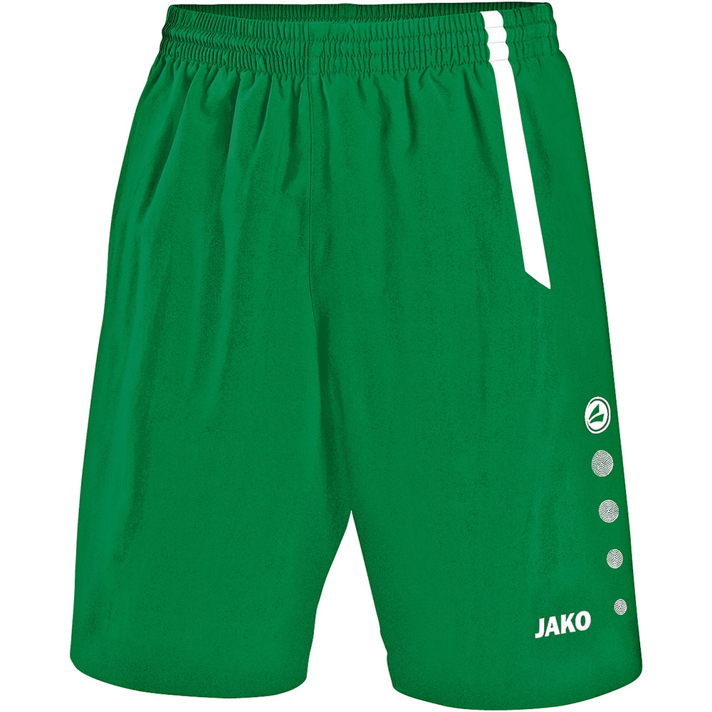 SHORTS JAKO TURIN, SPORT GREEN-WHITE MEN. 