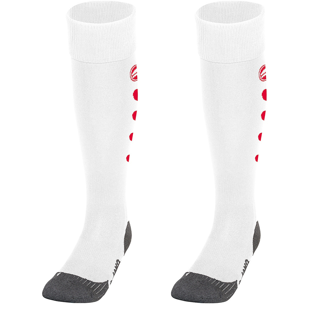 SOCKS JAKO ROMA, WHITE-SPORT RED. 