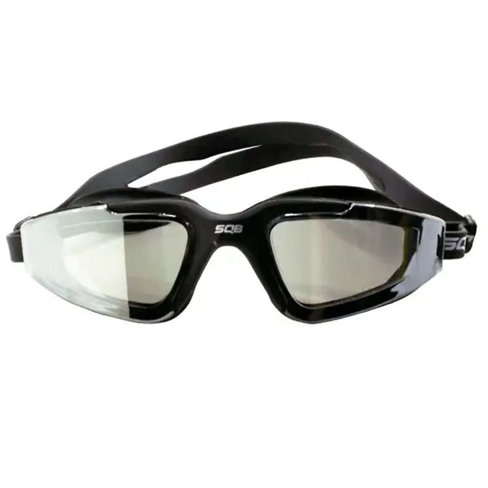 SQUBA ENKI MIRRORED LENS SWIMMING GOGGLES, BLACK. 