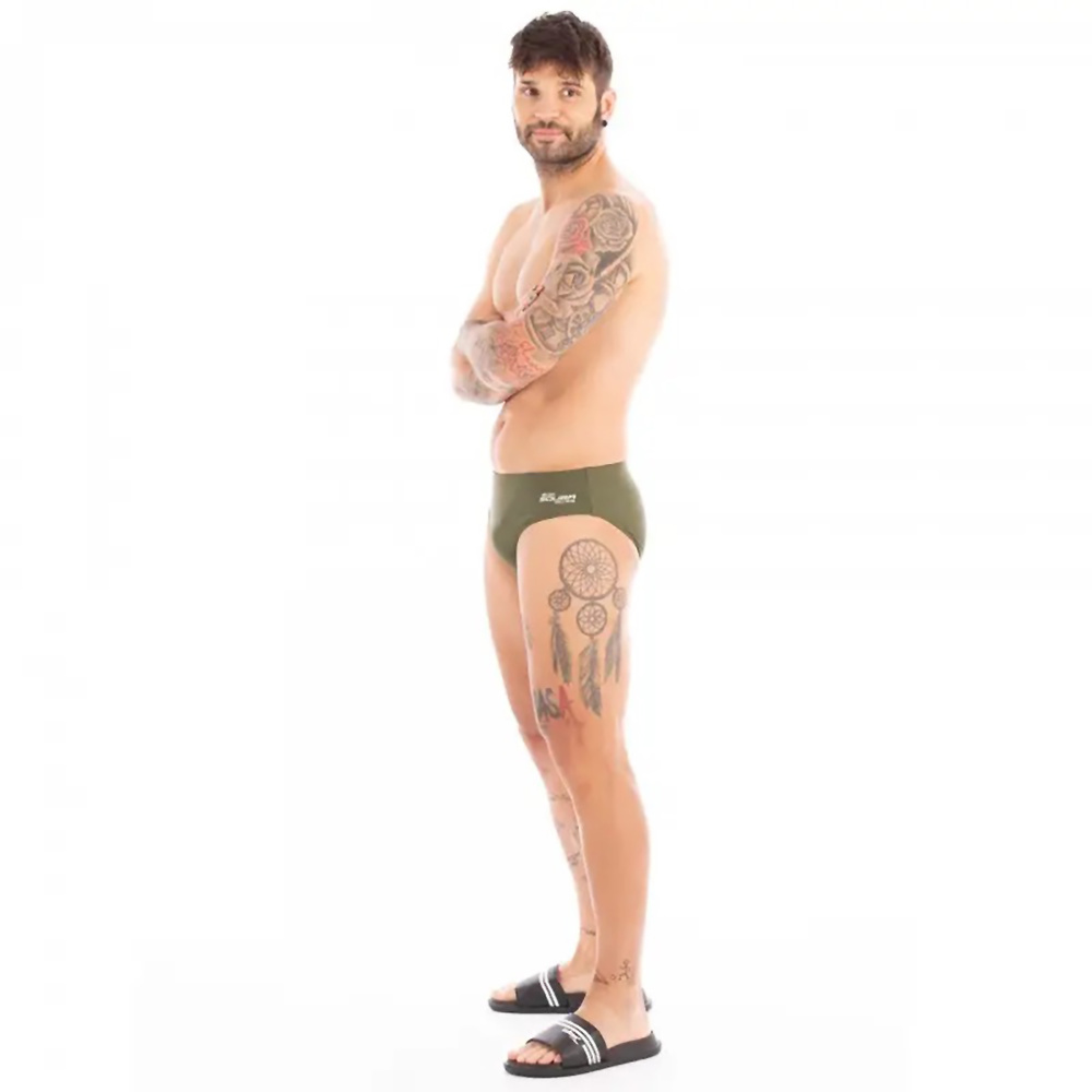 SQUBA TRAINING BRIEF DARK GREEN MAN. 