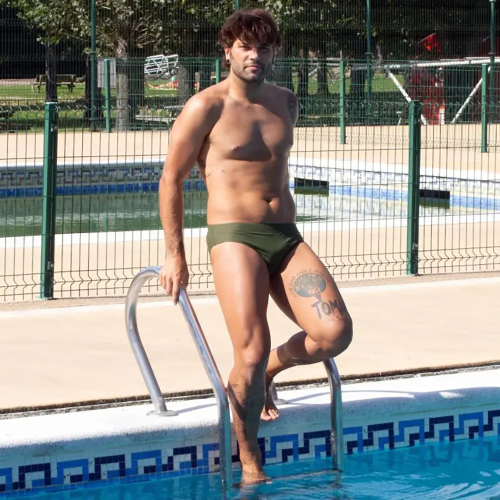 SQUBA TRAINING BRIEF DARK GREEN MAN. 