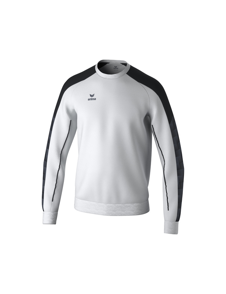 SUDADERA ERIMA EVO STAR, BLANCO-NEGRO-HOMBRE 