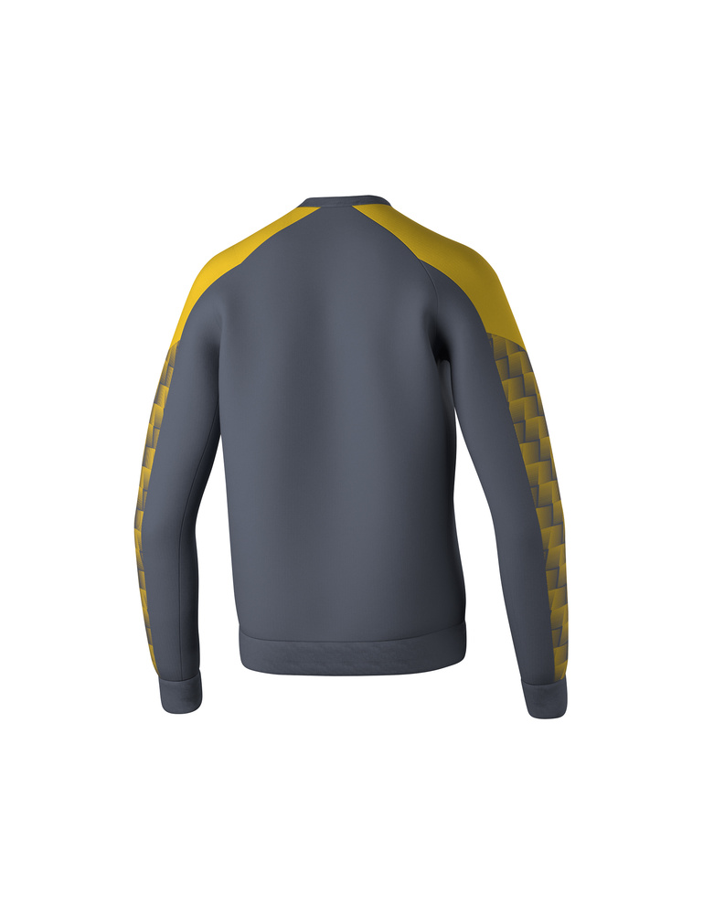 SUDADERA ERIMA EVO STAR, GRIS PIZARRA-AMARILLO-HOMBRE 